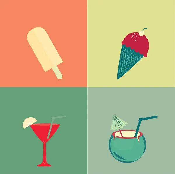 Diseño de helado — Vector de stock