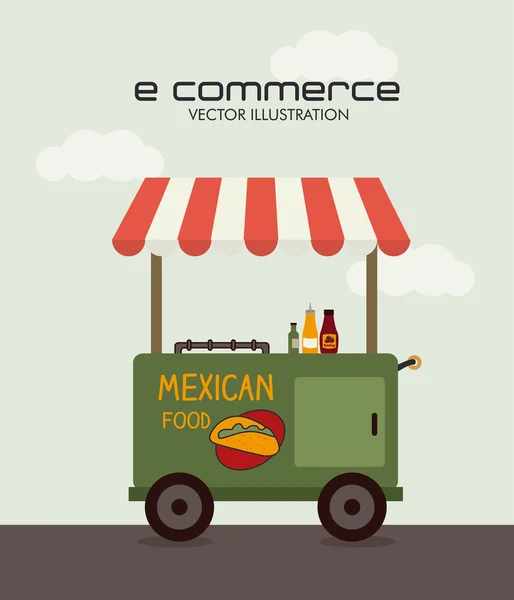 Diseño de comercio electrónico — Vector de stock