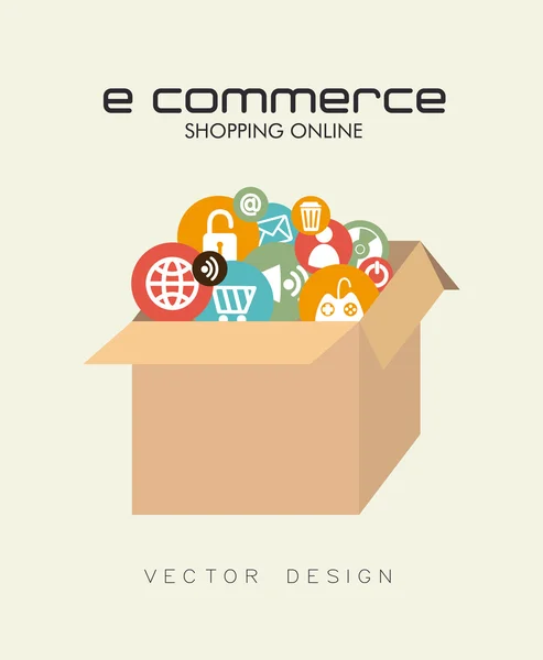 Diseño de comercio electrónico — Vector de stock