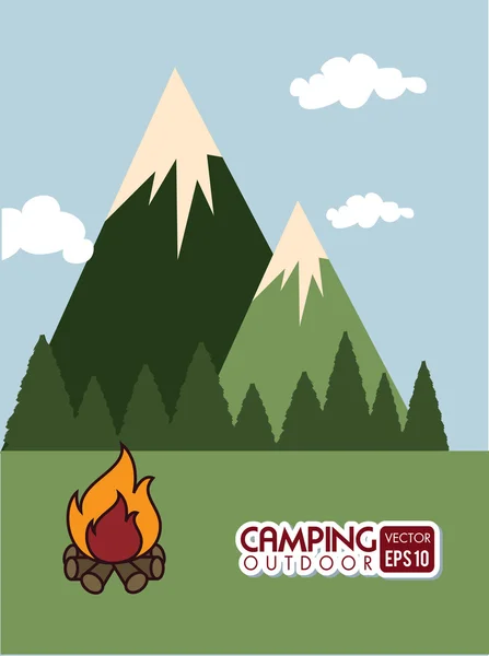 Diseño de camping — Archivo Imágenes Vectoriales