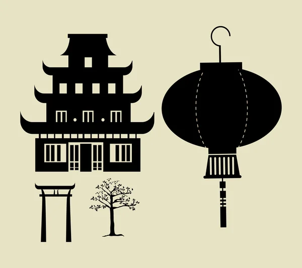 Chinese temple — Stock Vector