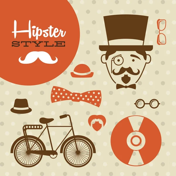 Hipster — Stockvector