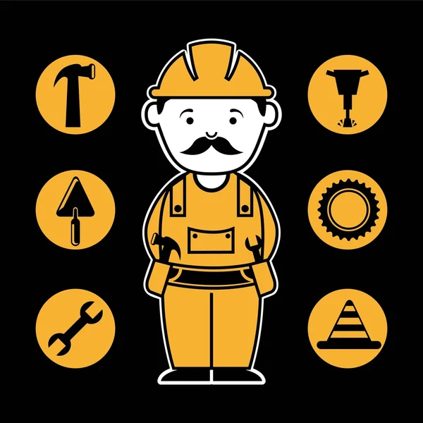 工业工人 — 图库矢量图片
