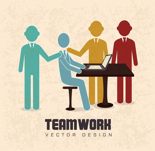 Trabajo en equipo — Vector de stock