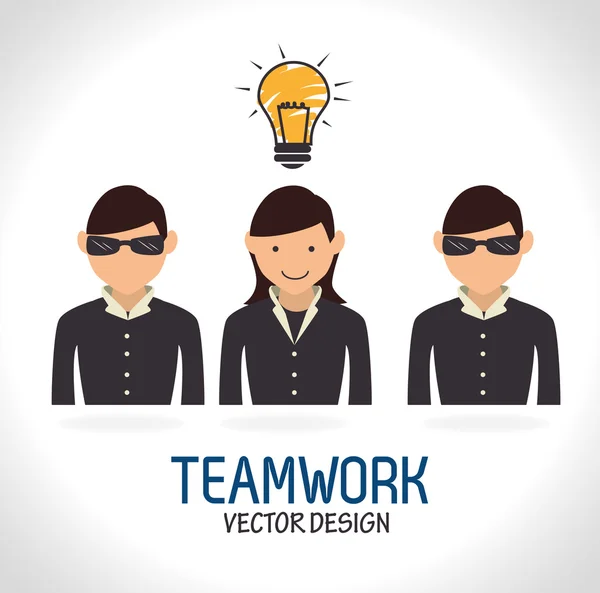 Trabajo en equipo — Vector de stock