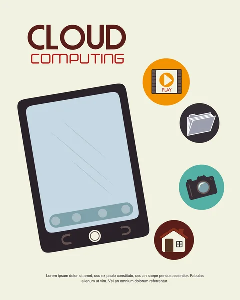 Cloud computing — Stock Vector