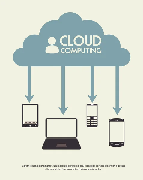 Informatique en nuage — Image vectorielle