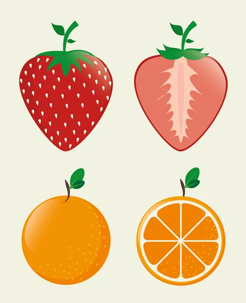 Diseño de frutas — Archivo Imágenes Vectoriales