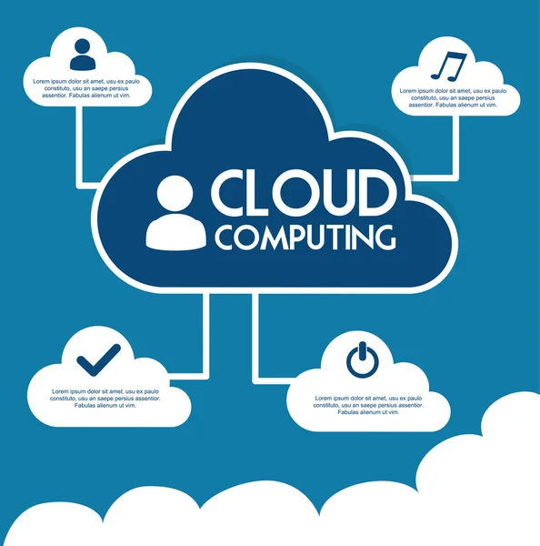 Cloud computing — Stockový vektor