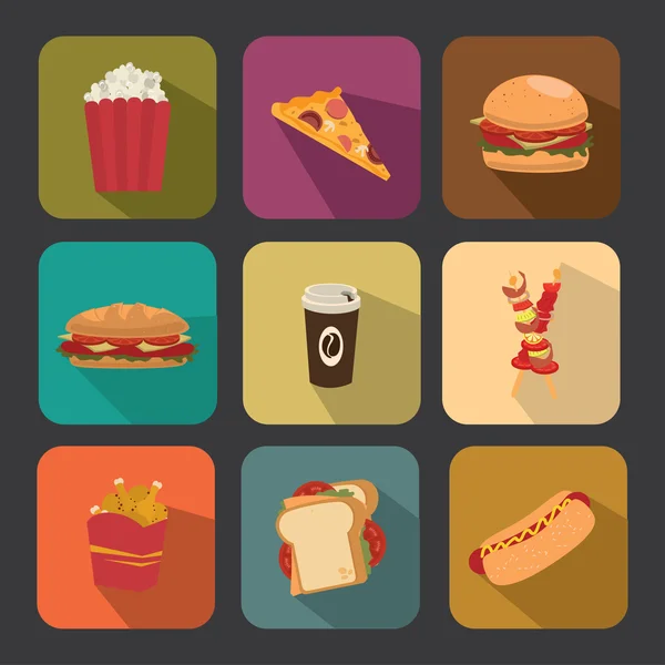 Fast food — Wektor stockowy