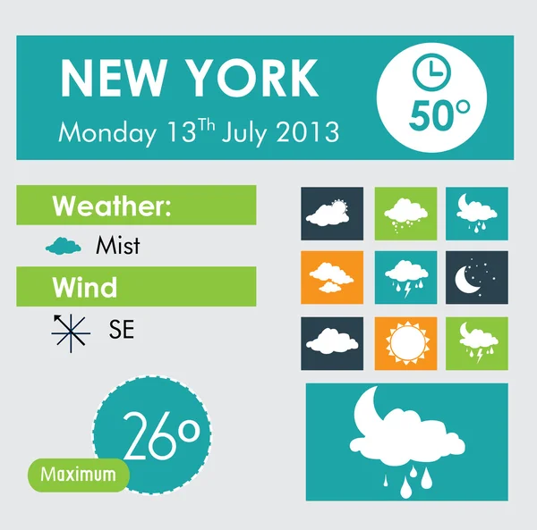 Progettazione meteo — Vettoriale Stock