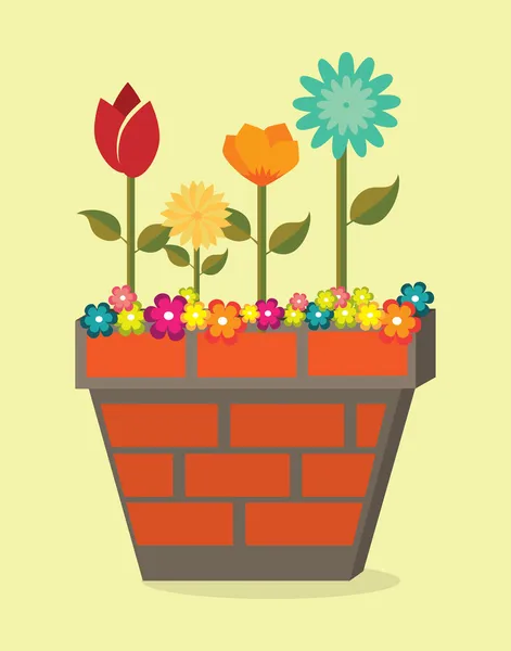 Diseño de flores — Vector de stock