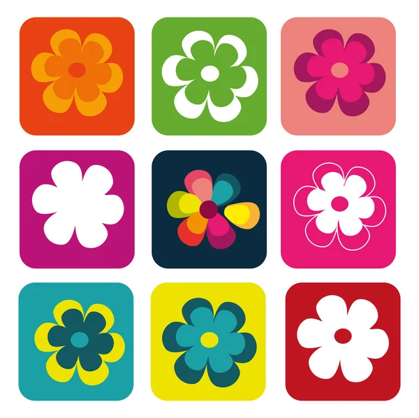 Diseño de flores — Vector de stock