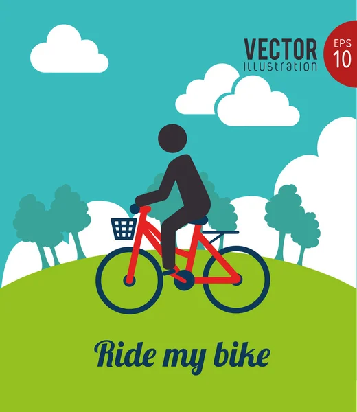 Design cycliste — Image vectorielle