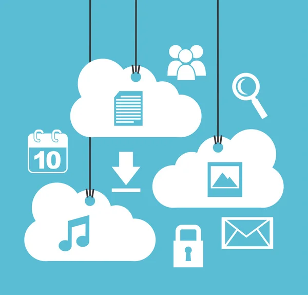 Cloud computing — Stockvector