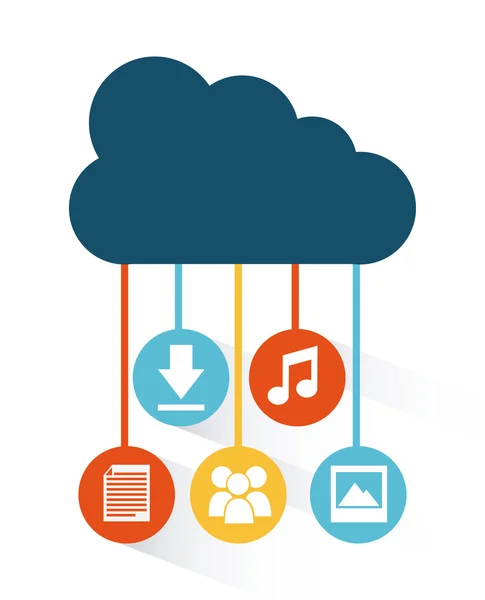 Computación en nube — Archivo Imágenes Vectoriales