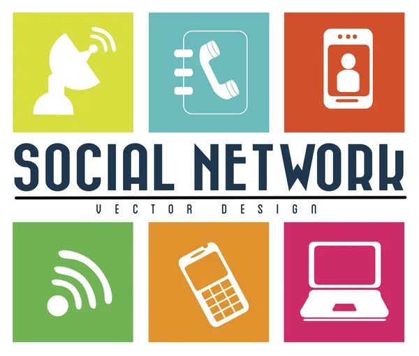 Sociale media — Stockvector