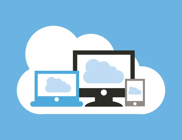 Cloud computing — Stockvector