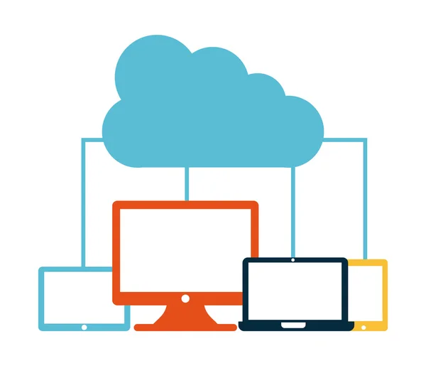 Cloud computing — Stockvector