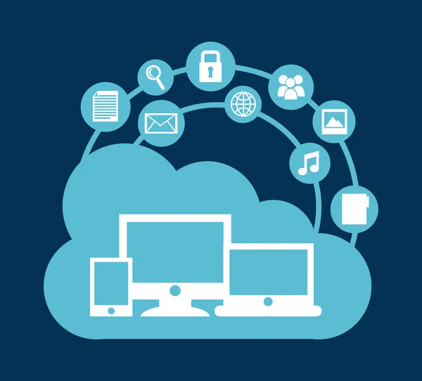 Cloud computing — Stockvector