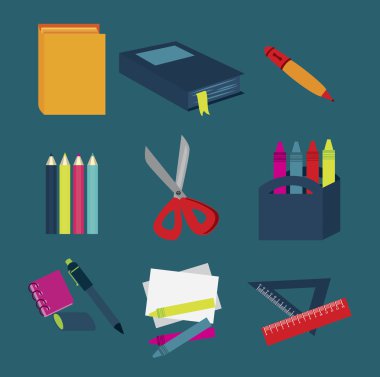 Okul malzemeleri.