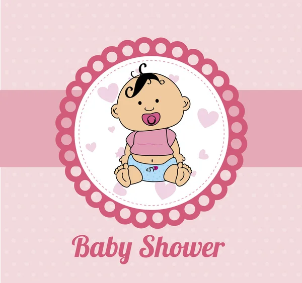 Carte de douche bébé — Image vectorielle