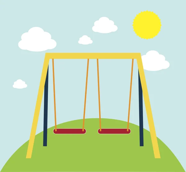 Swing park - Stok Vektor