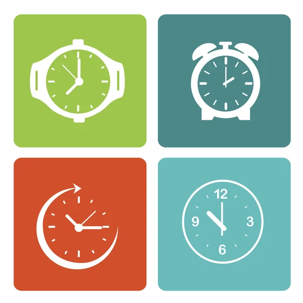 Relojes de tiempo — Vector de stock