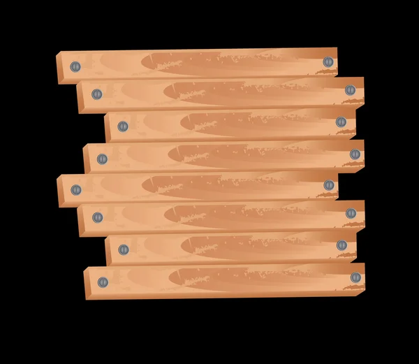 Cartelera de madera — Vector de stock