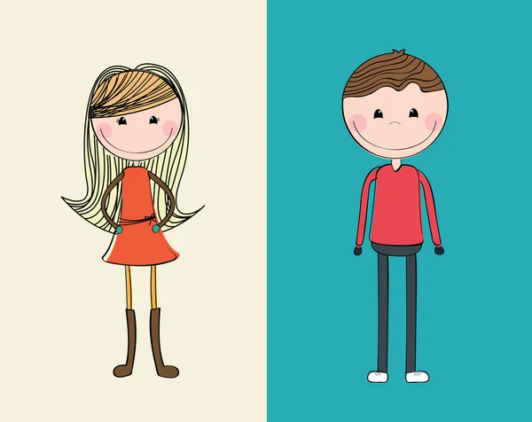 Diseño de pareja — Vector de stock