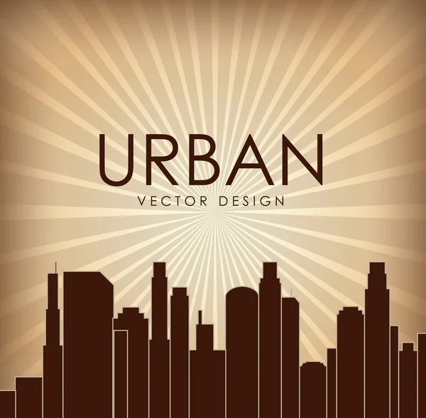 Urban city design — Stock Vector