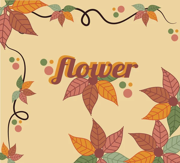 Conception de fleurs d'automne — Image vectorielle