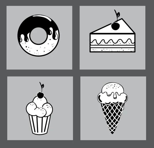 Desserts — Stockvektor