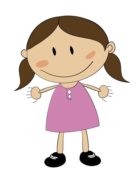 Simple Cartoon Illustration Of A Cute Girl Royalty Free SVG, Cliparts,  Vectors, and Stock Illustration. Image 13593668.