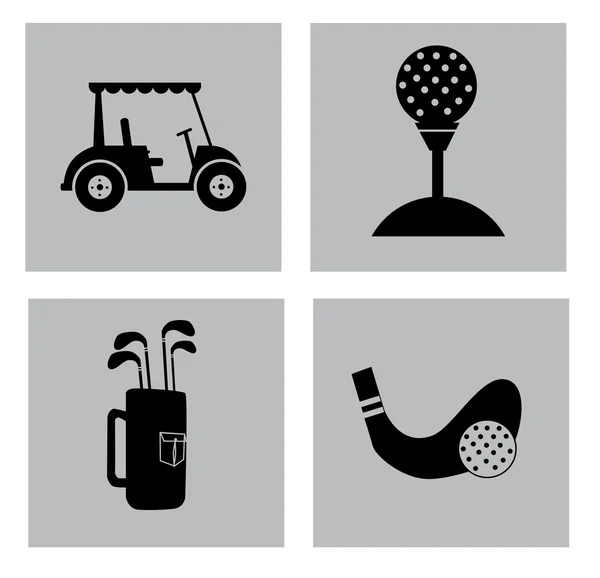 Golf fyrkantig design — Stock vektor