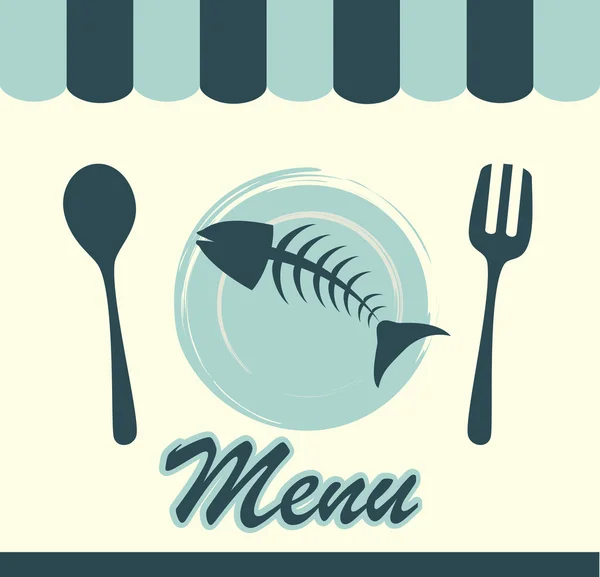 Sea food menu — Wektor stockowy