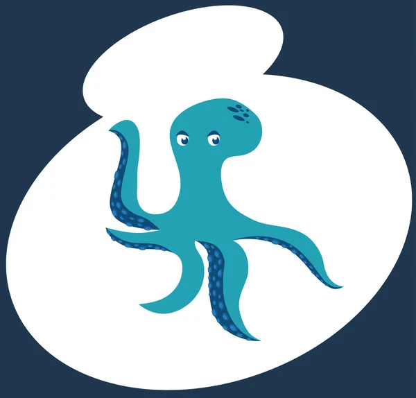 Fruits de mer poulpe dessin animé — Image vectorielle