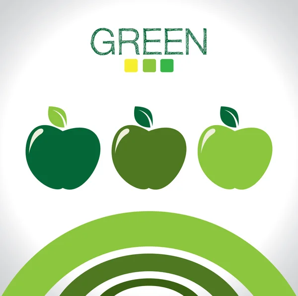 Design de frutas verdes —  Vetores de Stock