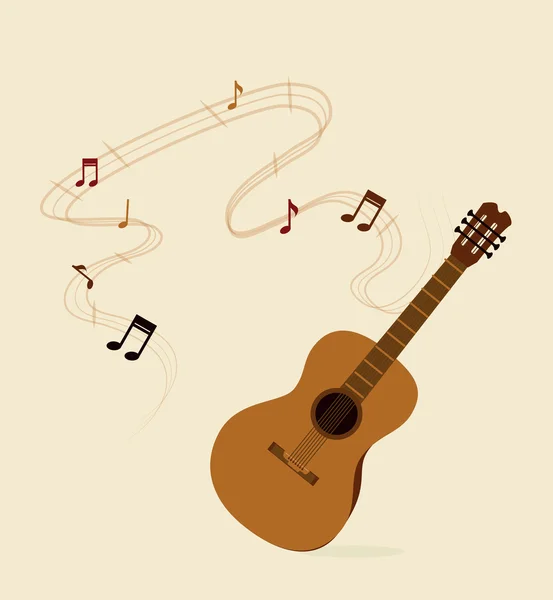 Diseño de guitarra — Vector de stock