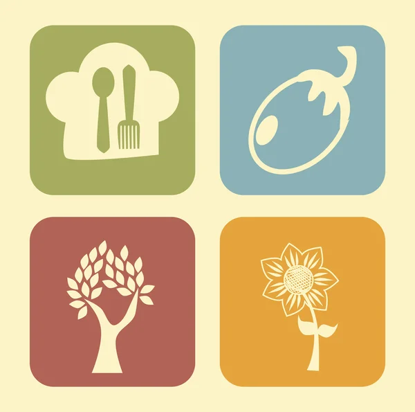 Design de menu végétarien — Image vectorielle