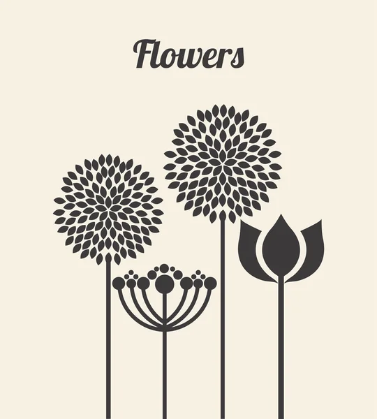 Ontwerp met bloemen — Stockvector