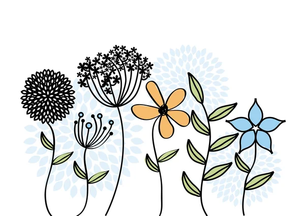 Diseño de flores — Vector de stock