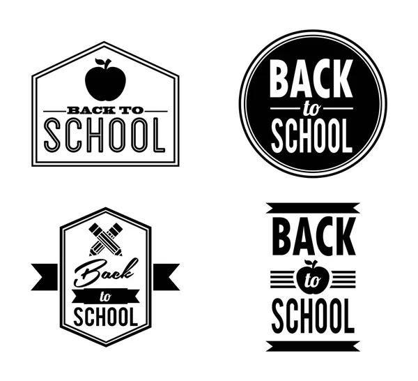 Back to School Labels — Stock Vector