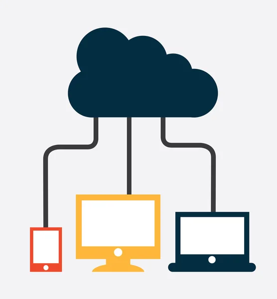 Computación en nube — Vector de stock