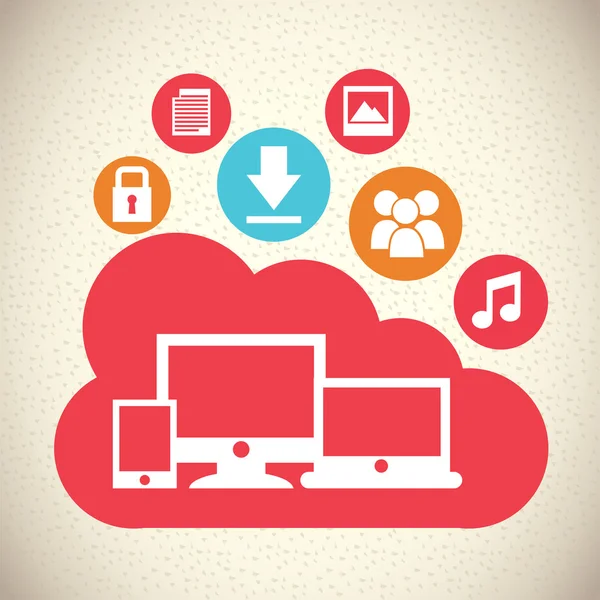 Cloud computing — Stockvector