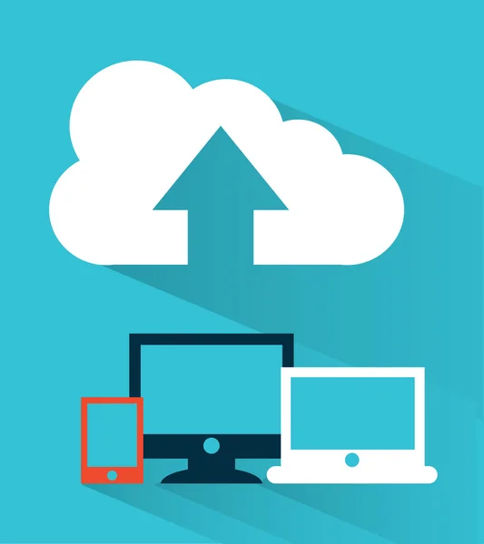 Cloud computing — Stockvector