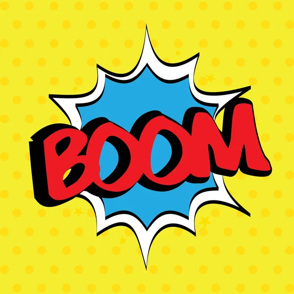"boom" de arte pop — Vetor de Stock