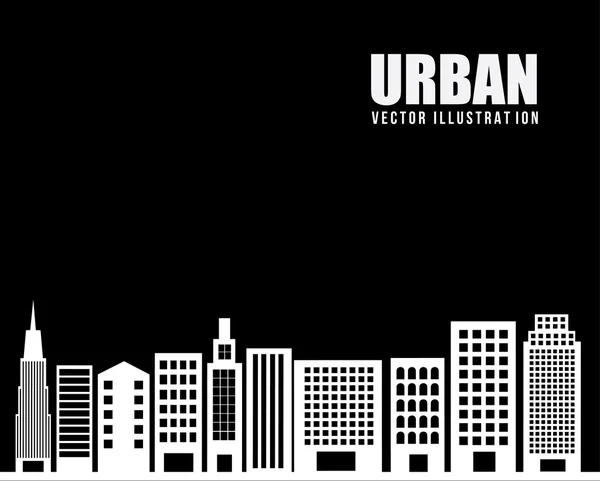 Urbana staden design — Stock vektor