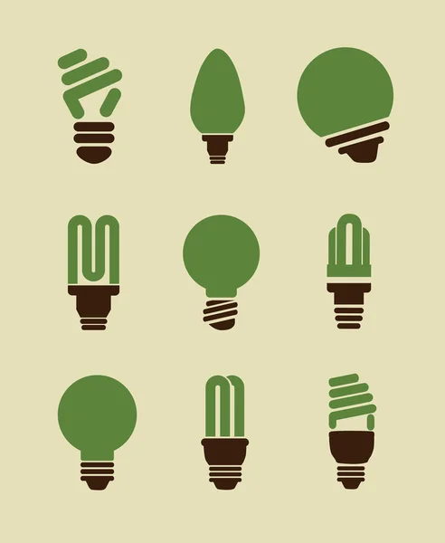 Ecology  bulb — Stock Vector