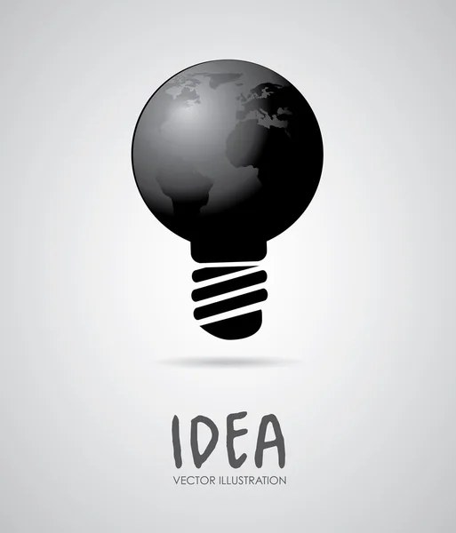 電球のアイデアのデザイン — ストックベクタ